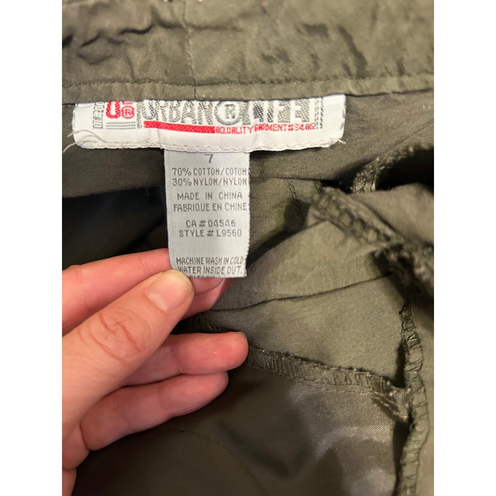 VTG Rare 90s Urban Life Olive Green Zip Side Pants. Women's Size 7. - Picture 11 of 13